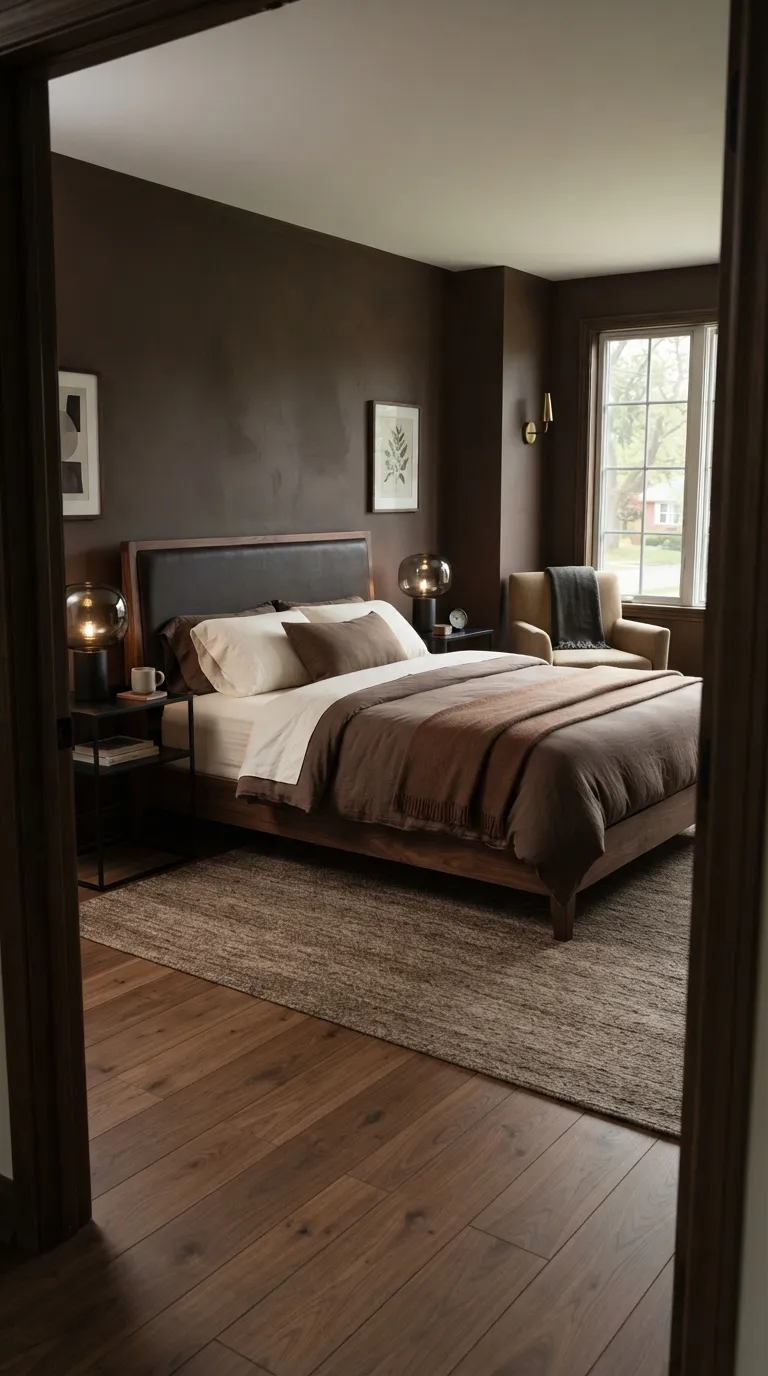 luxury bedroom ideas with a cozy aesthetic Create a Moody Bedroom with Chocolate Brown Tones