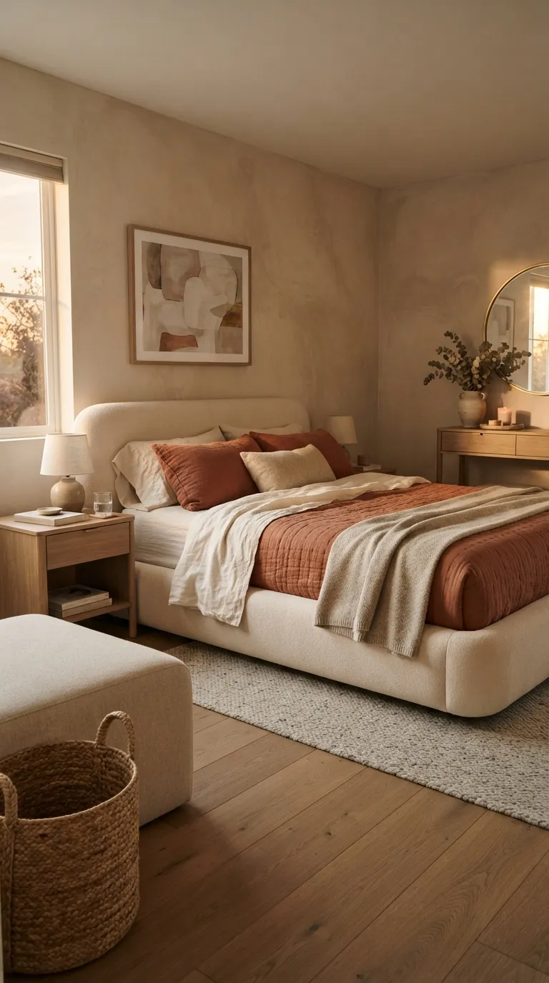 luxury bedroom ideas with a cozy aesthetic Warm Up the Room with Terracotta Accents