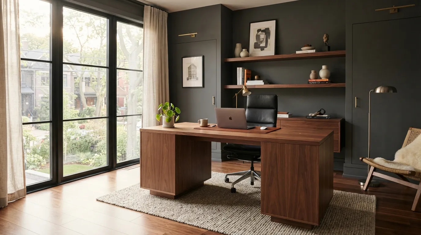 masculine home office ideas Walnut Executive Desk