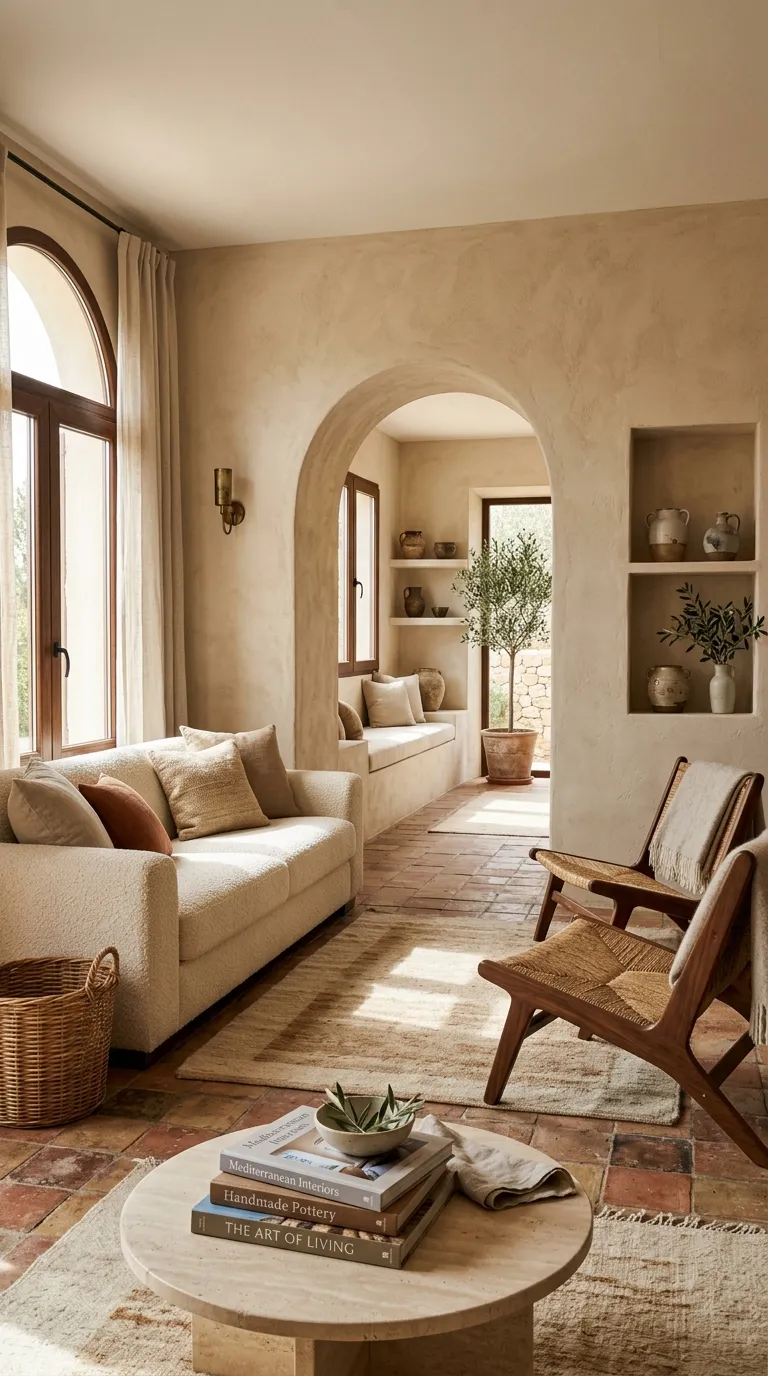 mediterranean homes Arched Living Room