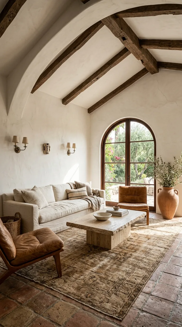 mediterranean homes Vaulted Plaster Ceiling