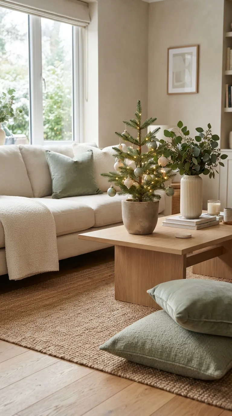 minimalist christmas decor ideas Sage Green Christmas Accents