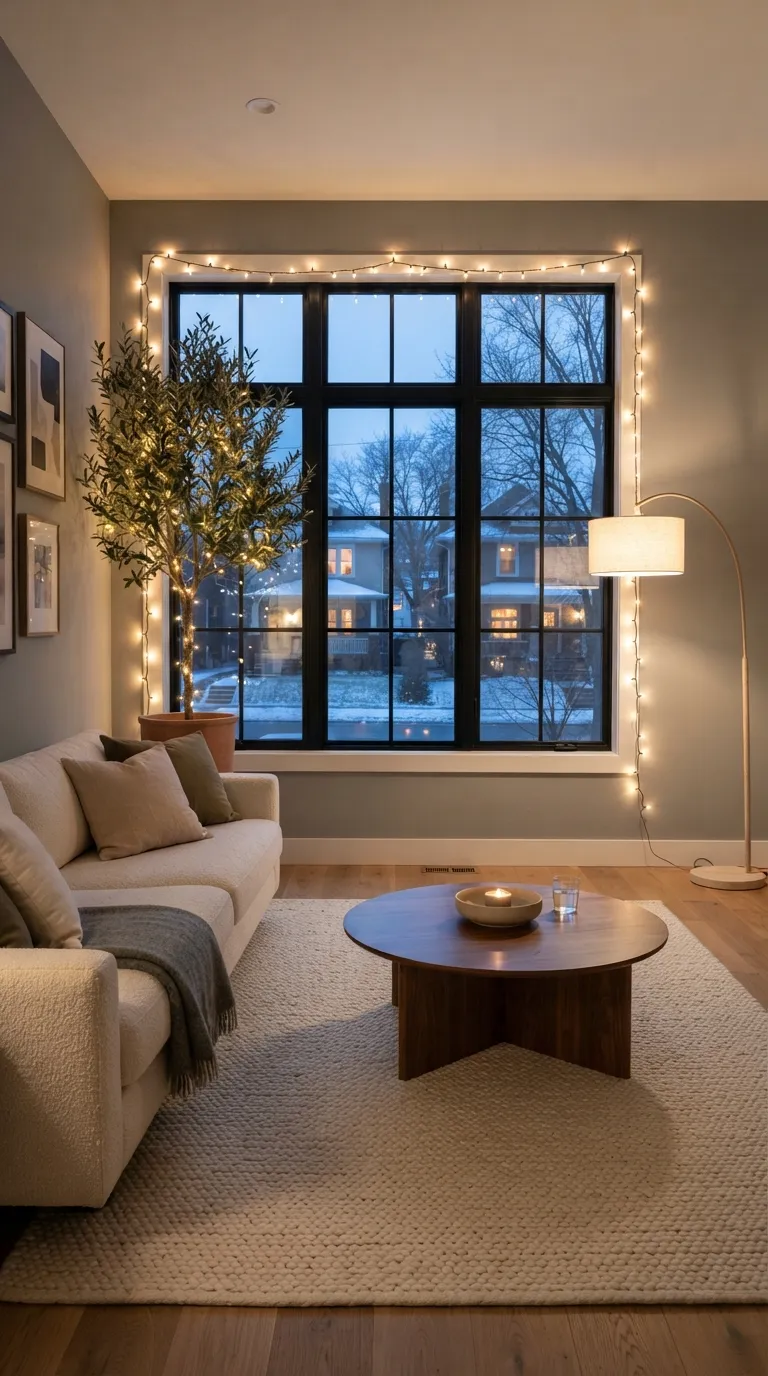 minimalist christmas decor ideas Warm White Christmas Lights