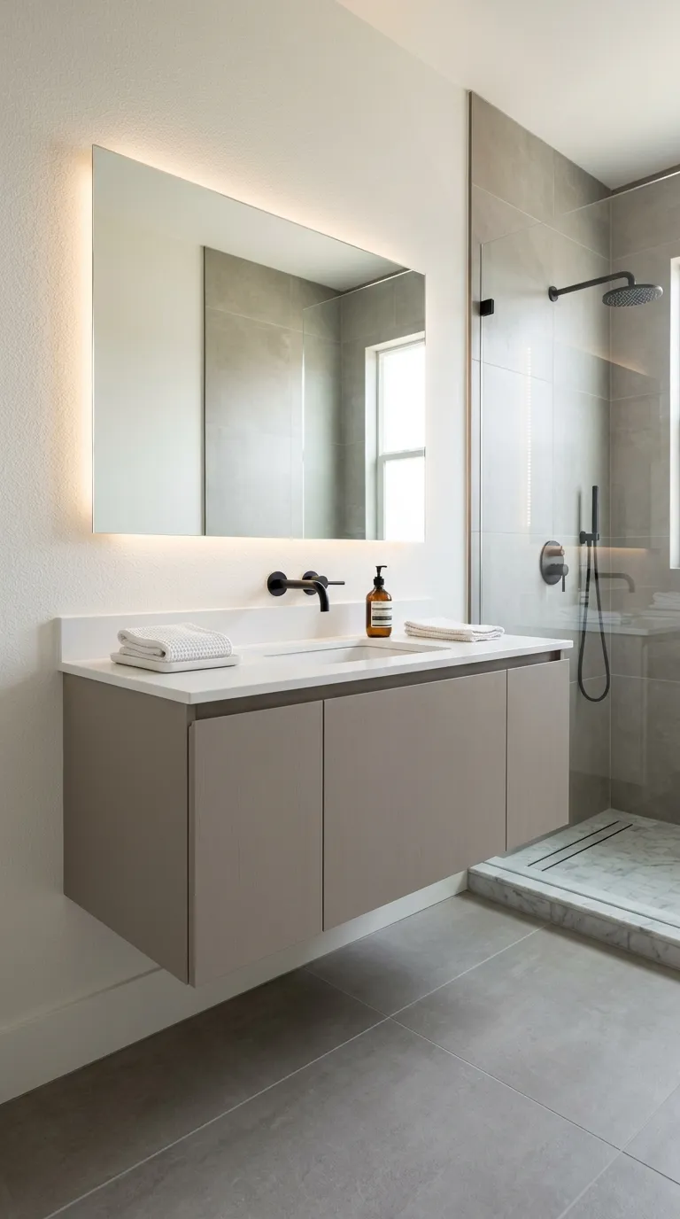 modern bathroom vanity ideas Floating Vanity for an Airy Look