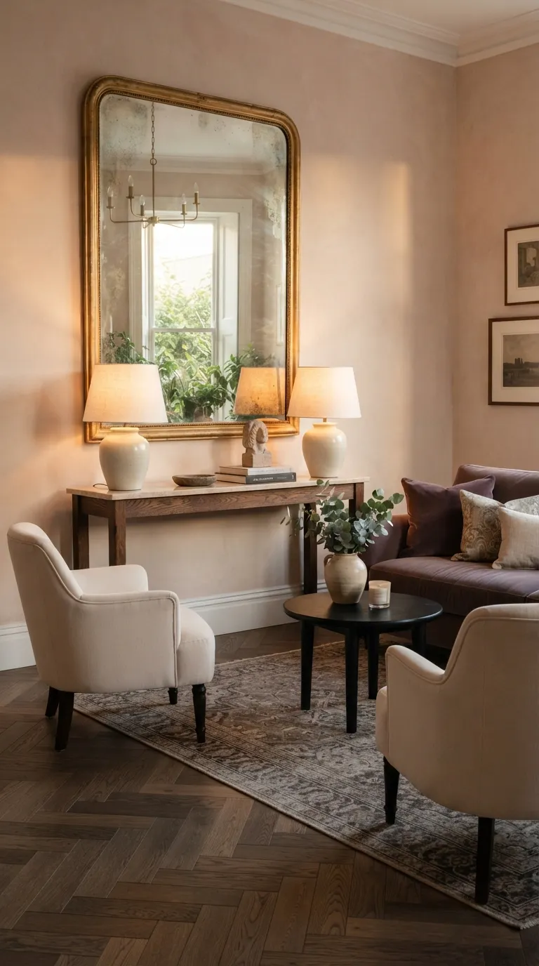 modern classic living room Antique Mirror Accent