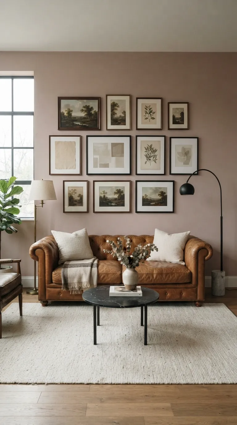 modern classic living room Classic Gallery Wall