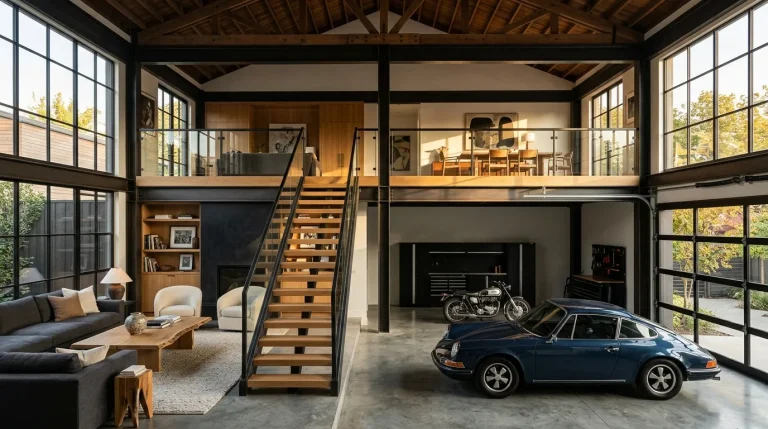 modern garage loft