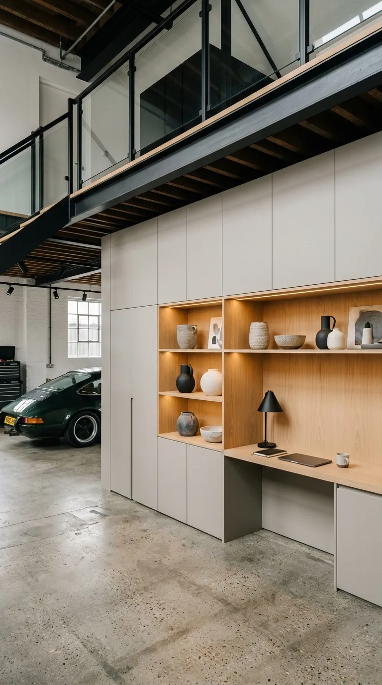 modern garage loft Minimalist Storage Wall