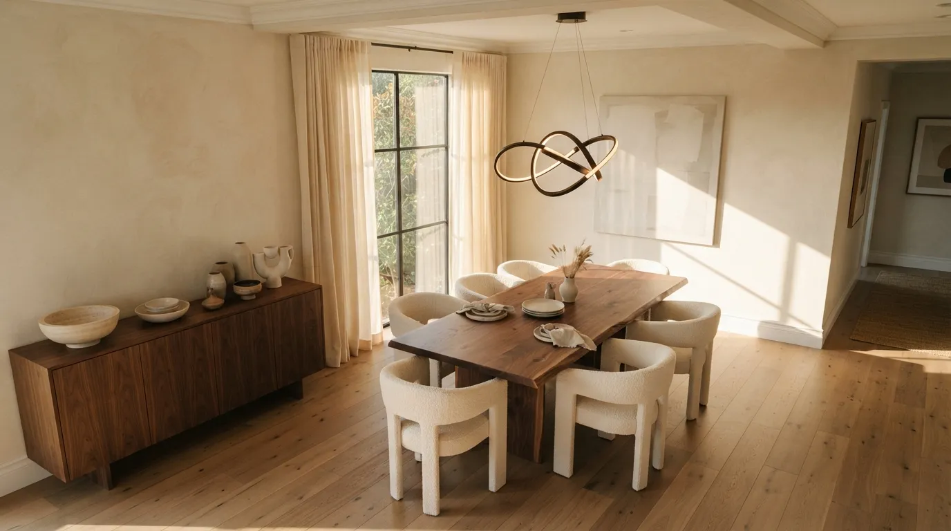 modern home color palette ideas Cream and Walnut