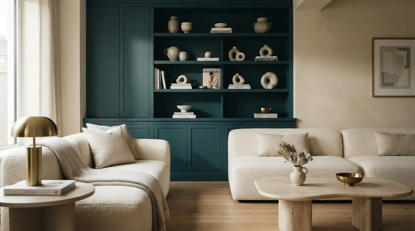 modern home color palette ideas Deep Teal and Cream