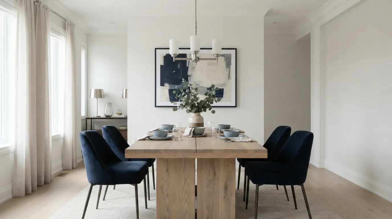 modern home color palette ideas Navy and Soft White