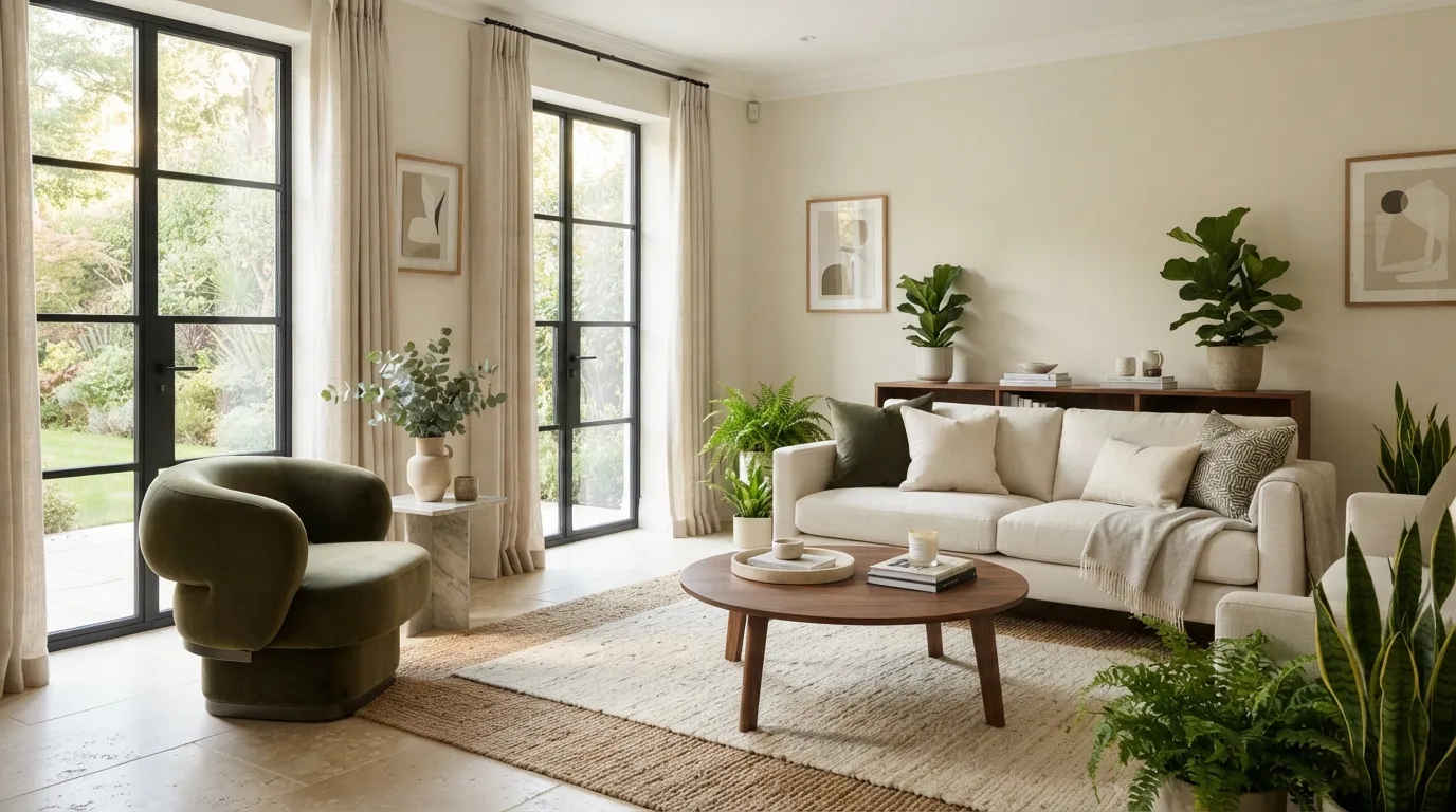 modern home color palette ideas Olive and Ivory