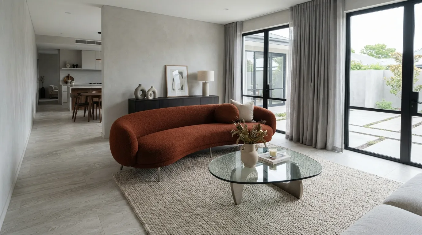 modern home color palette ideas Rust and Pale Gray