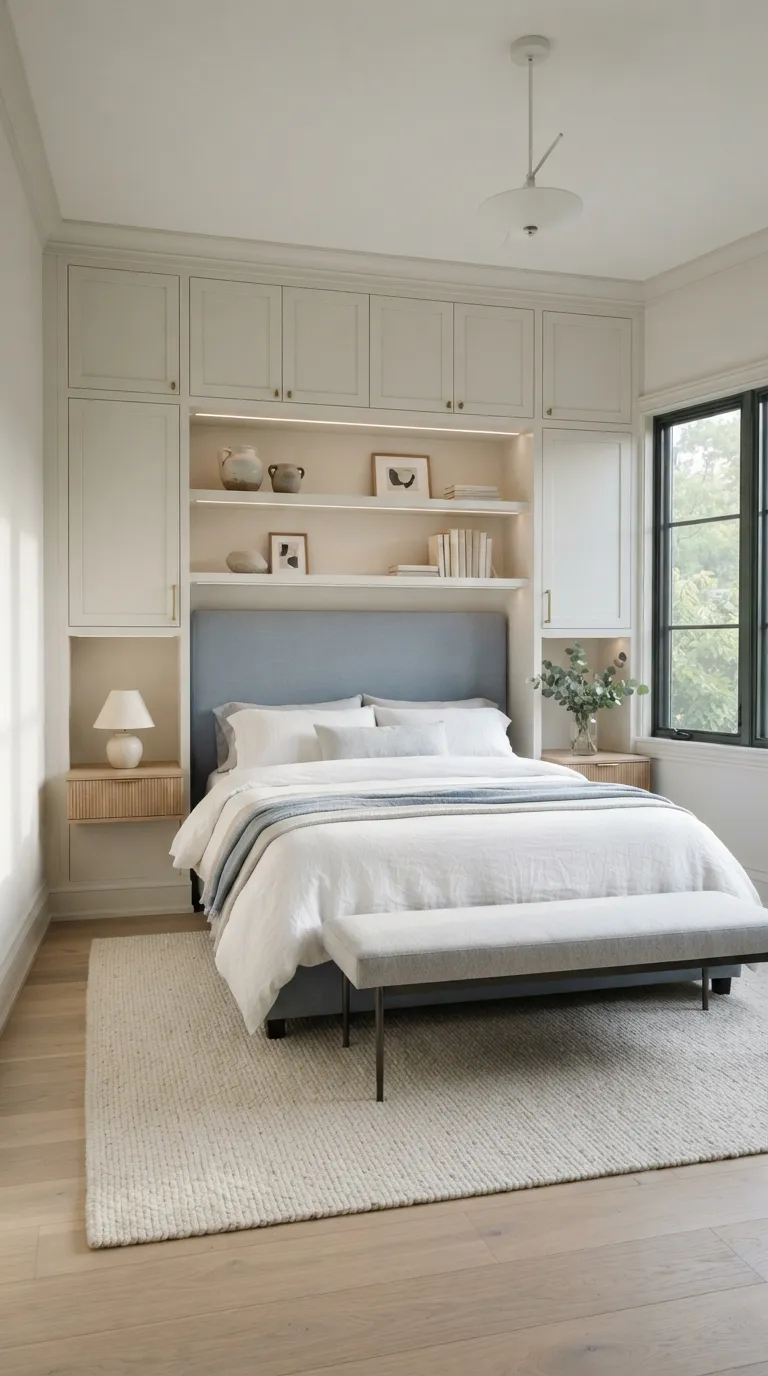 modern luxury bedroom decor ideas Add Built-In Bedroom Storage