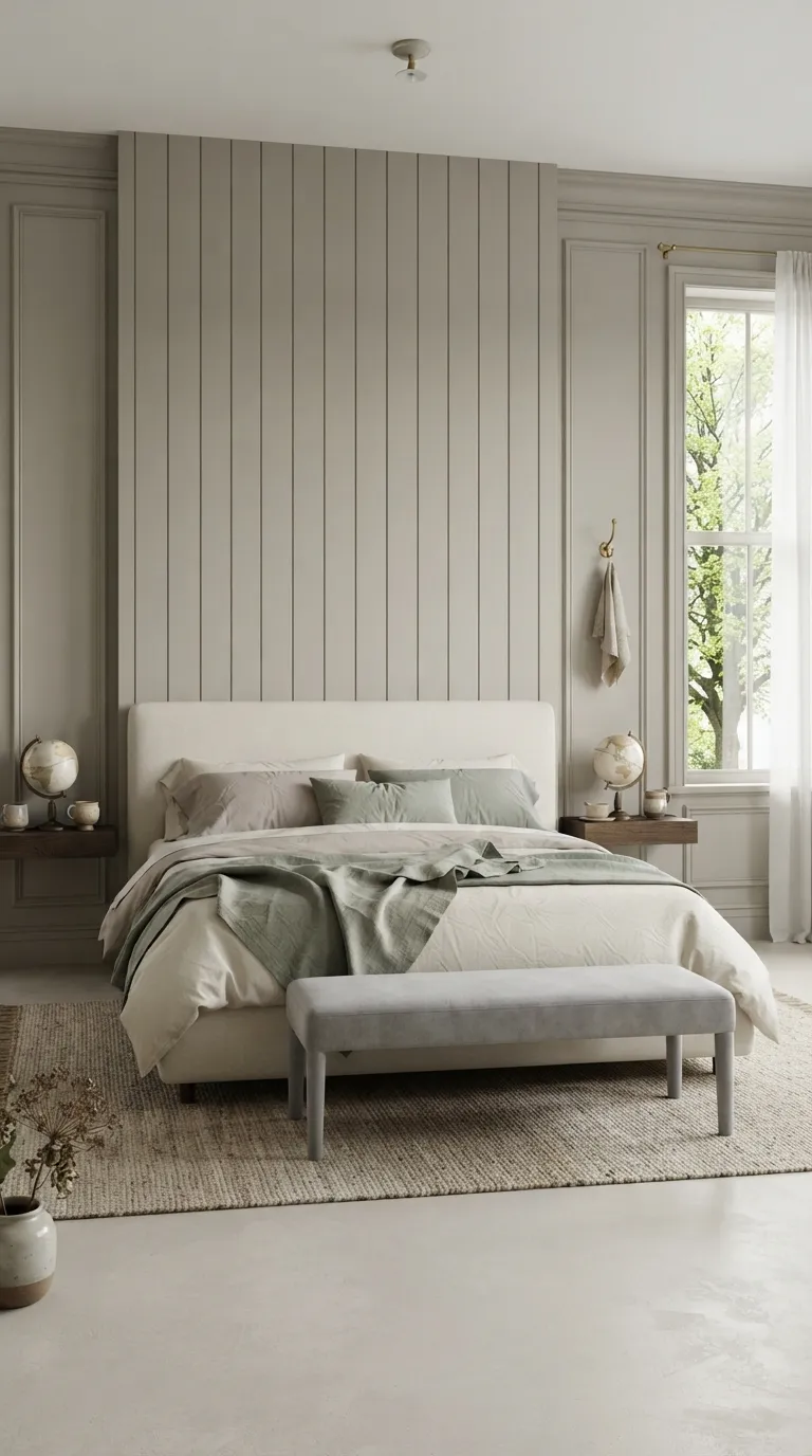 modern luxury bedroom decor ideas Frame the Bed With Wall Paneling