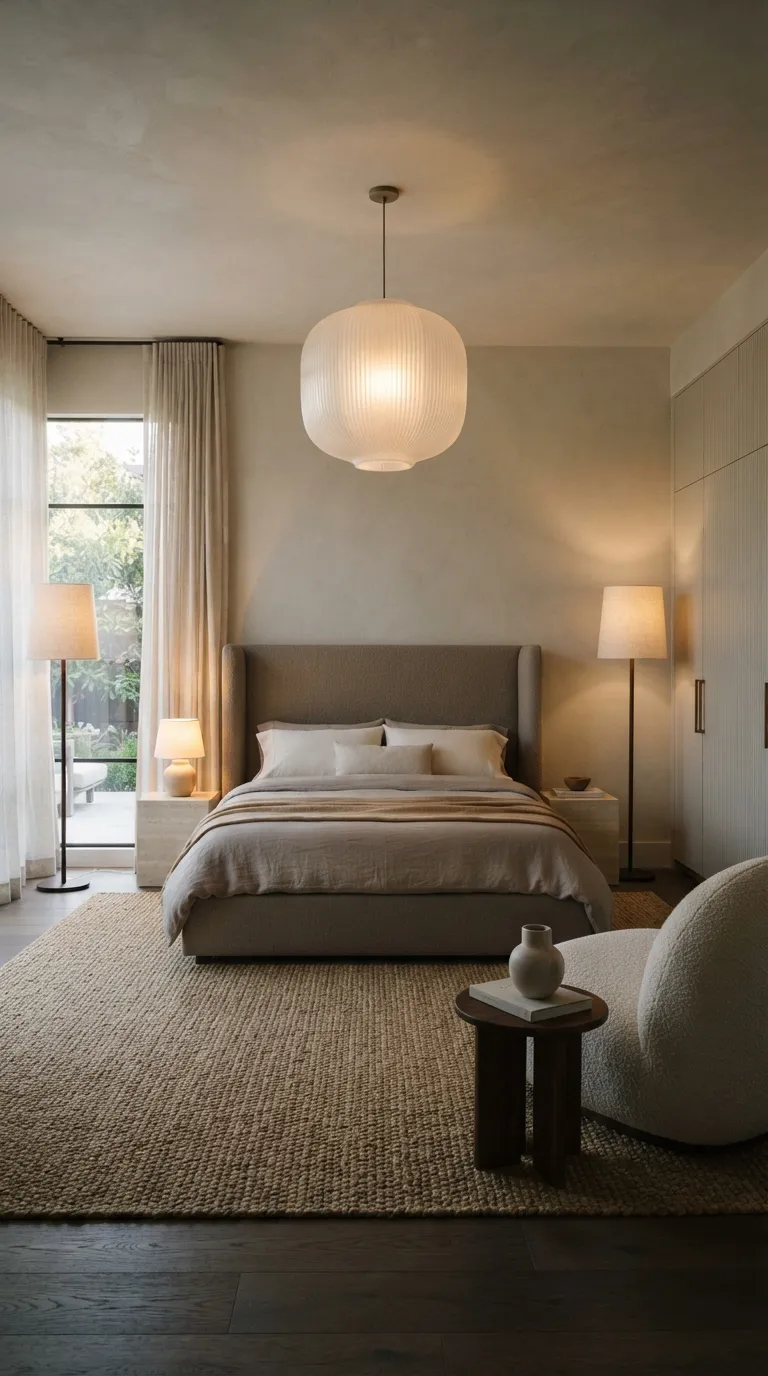 modern luxury bedroom decor ideas Layer Oversized Bedroom Lighting
