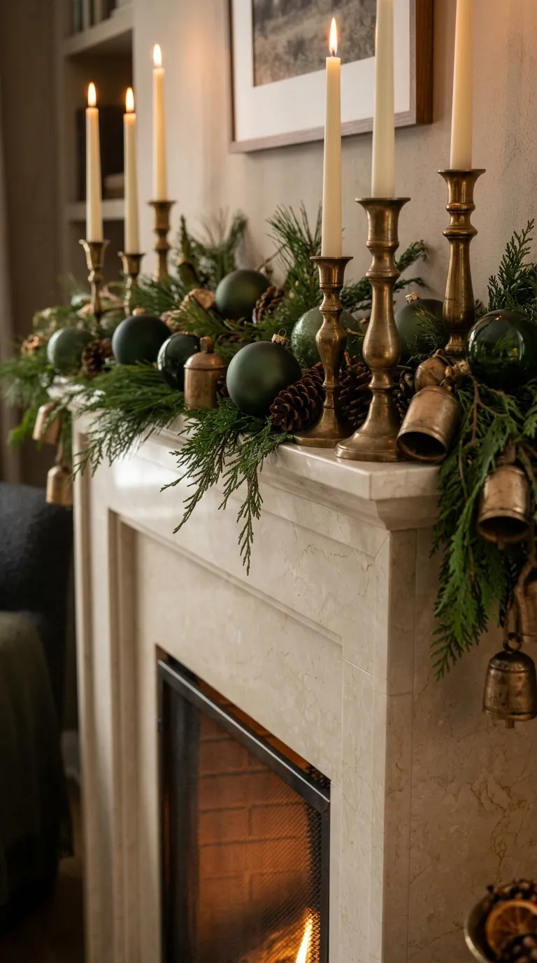 moody christmas decor Antique Brass Details