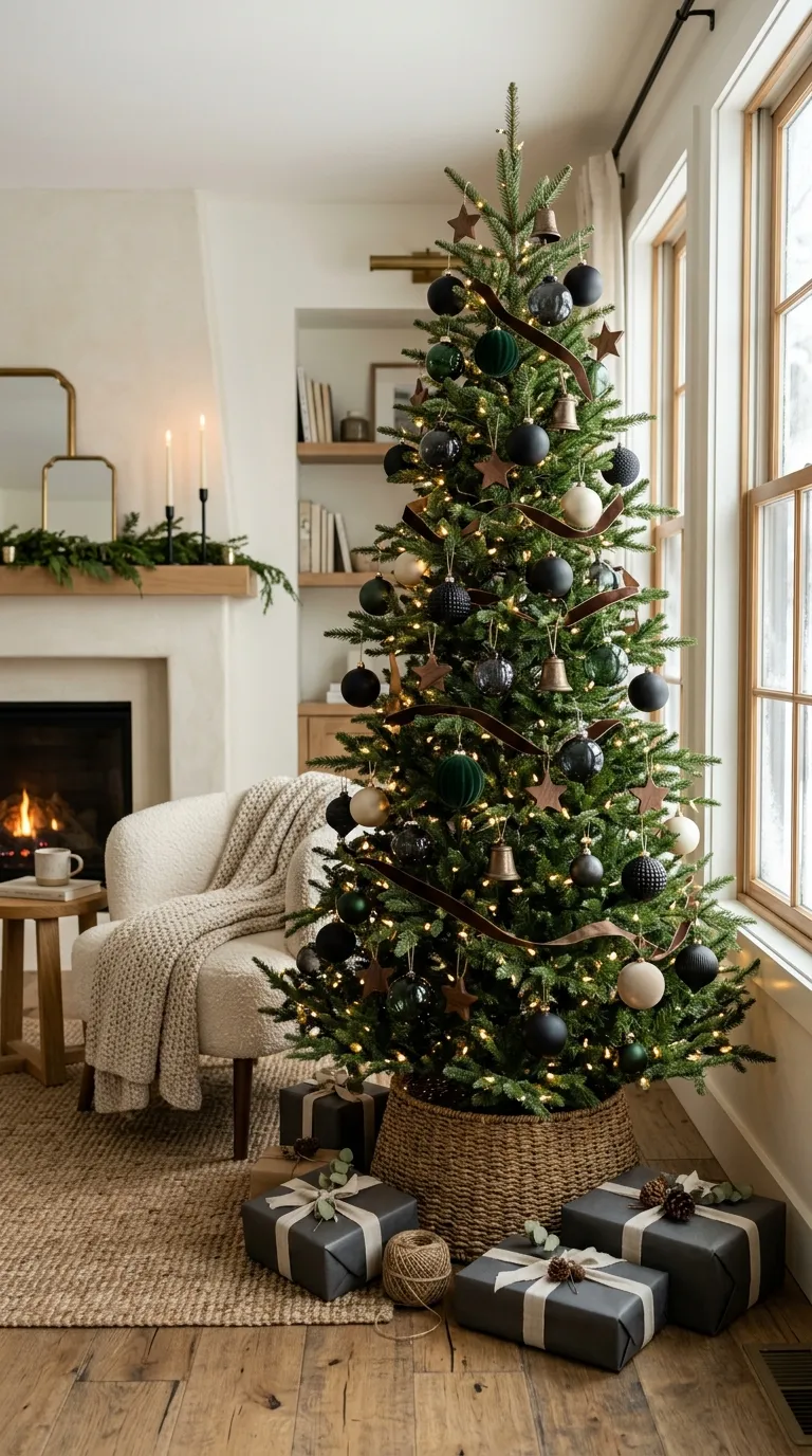 moody christmas decor Black Ornament Mix