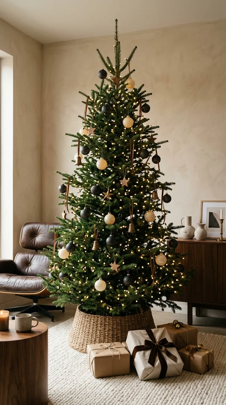 moody christmas decor Dark Wood Christmas Tree