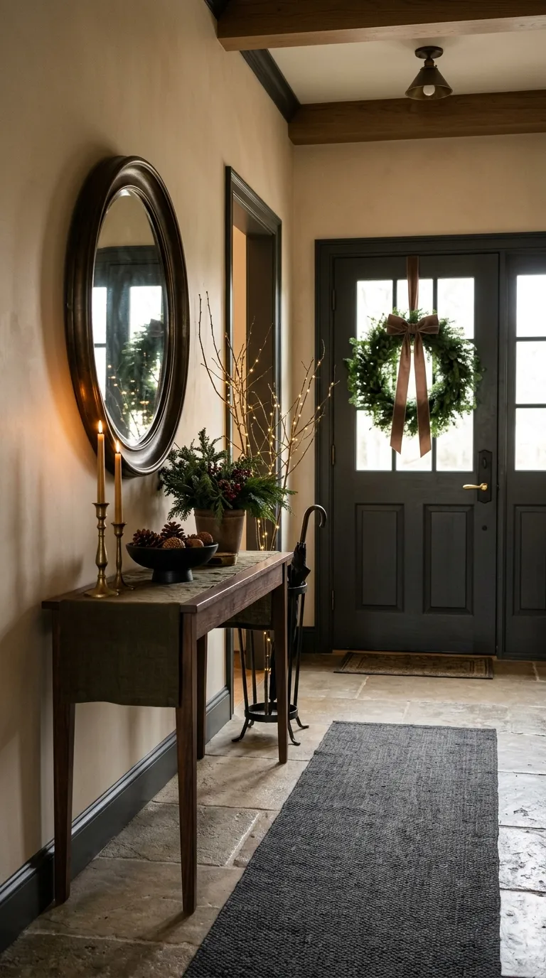 moody christmas decor Moody Christmas Entryway