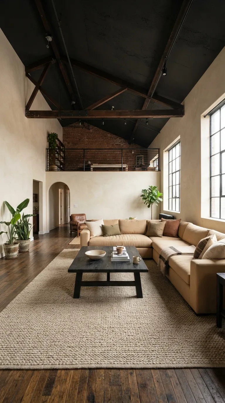 moody loft designs Dark Ceiling Loft
