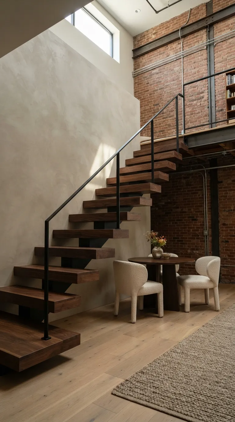 moody loft designs Dark Wood Staircase