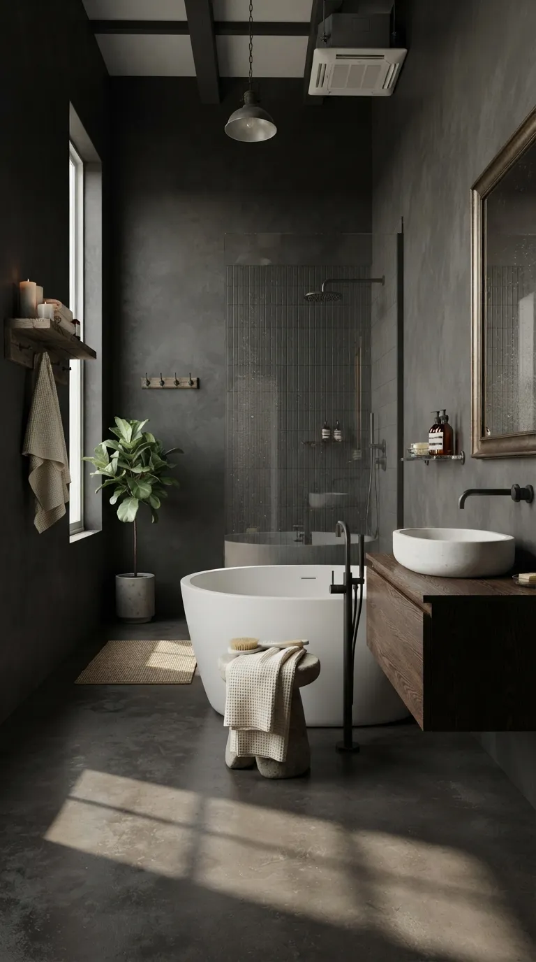 moody loft designs Moody Loft Bathroom