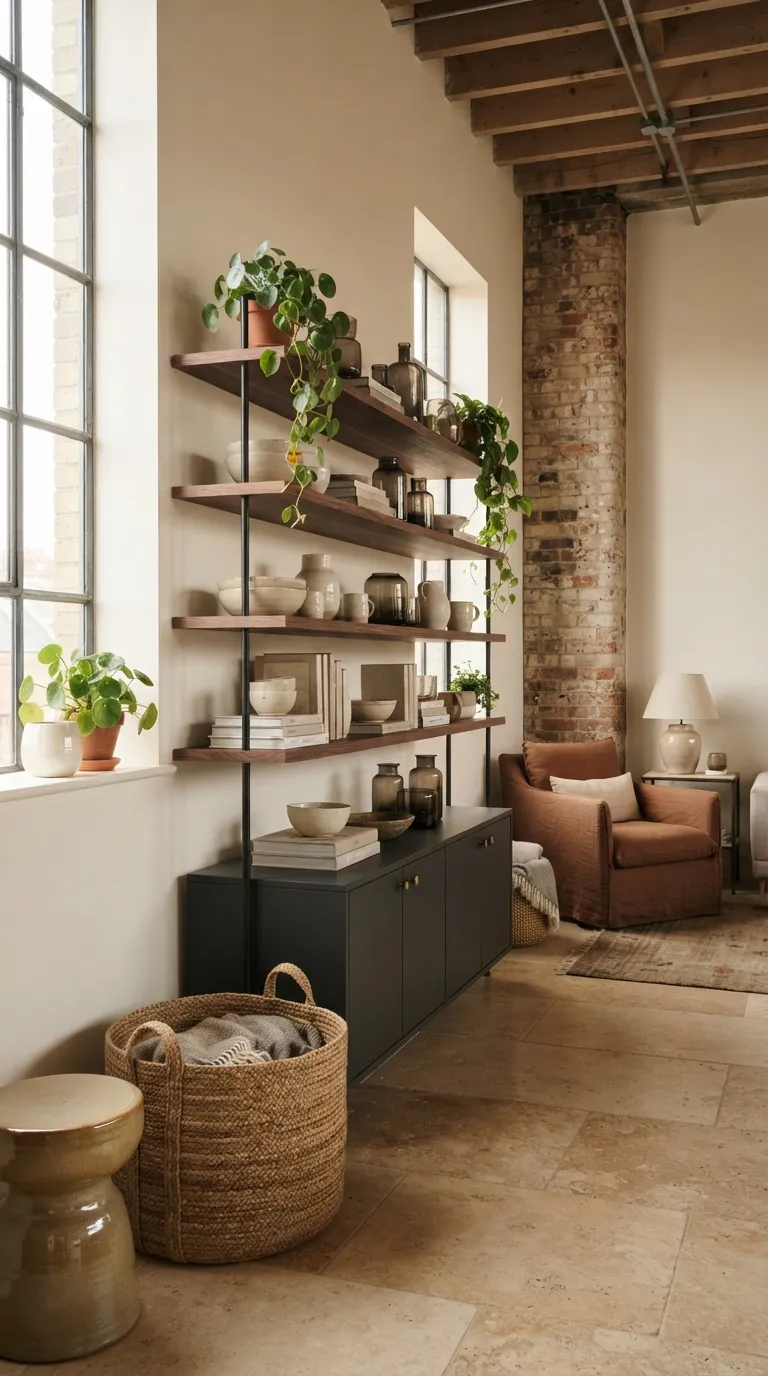 moody loft designs Moody Open Shelving