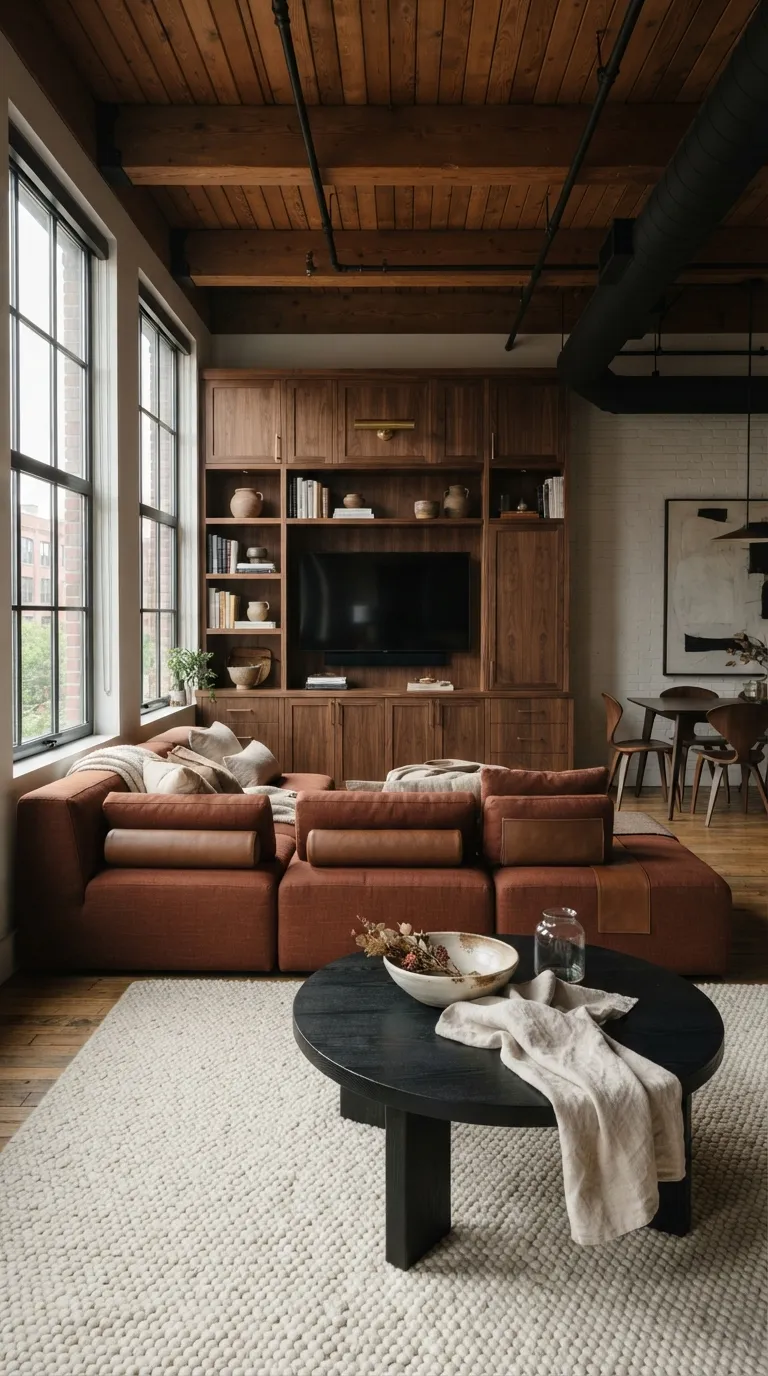 moody loft designs Walnut Industrial Retreat