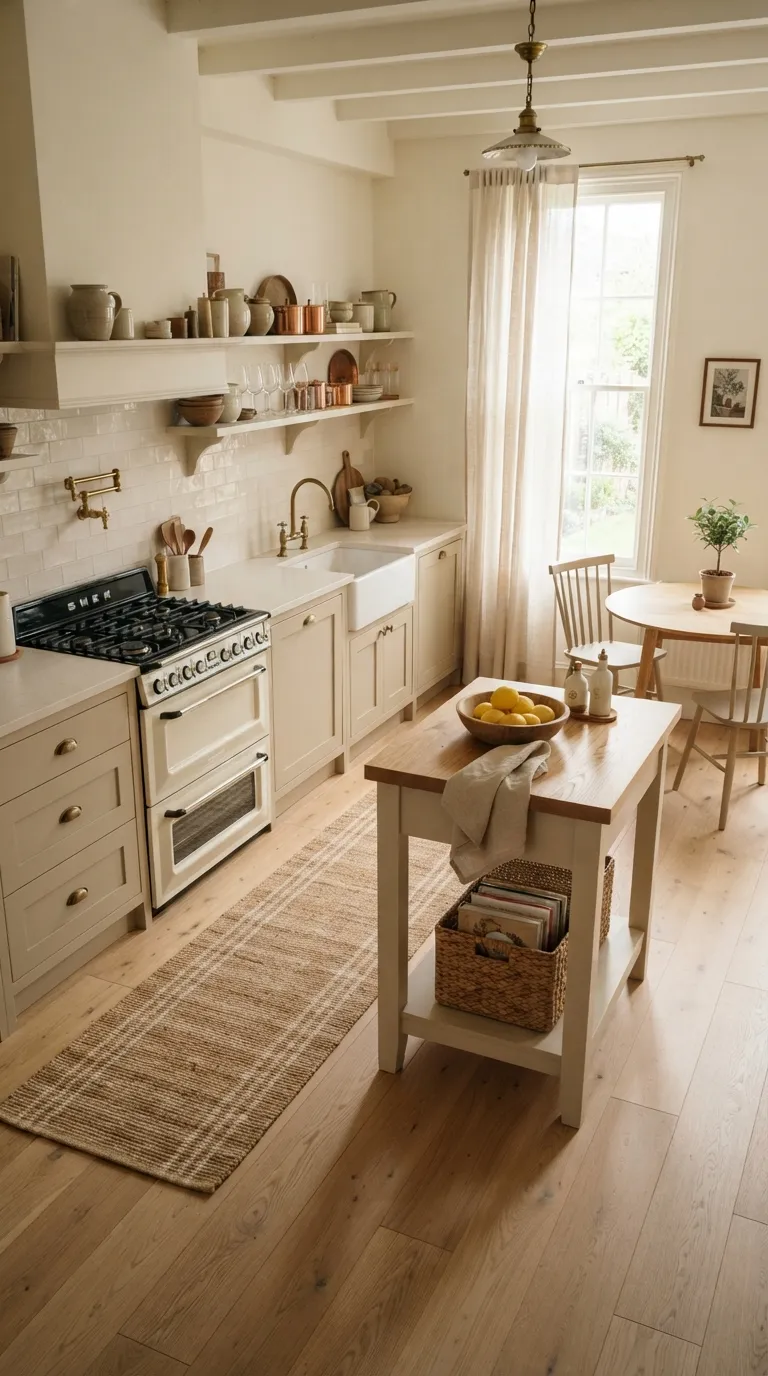neutral kitchen color palette ideas Sandy Beige Cabinets