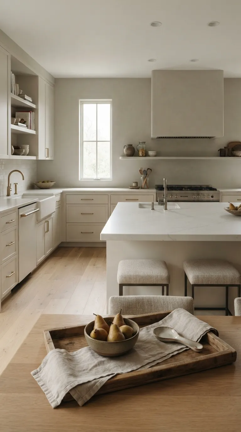 neutral kitchen color palette ideas Soft Greige Walls