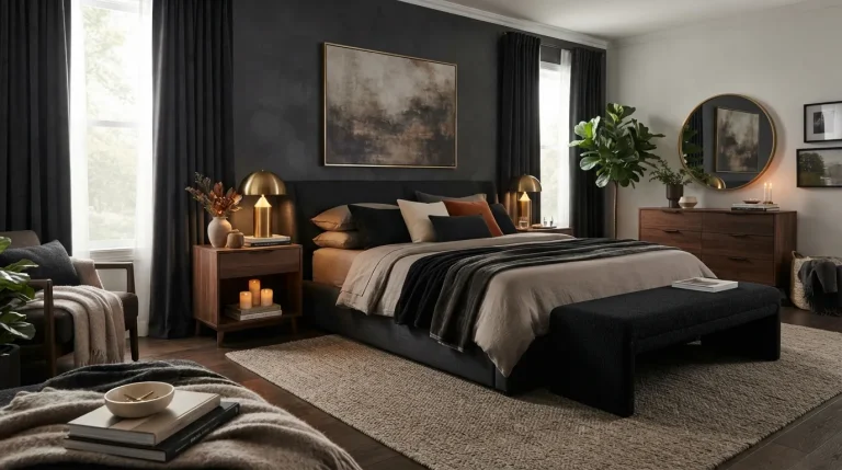 romantic moody bedroom