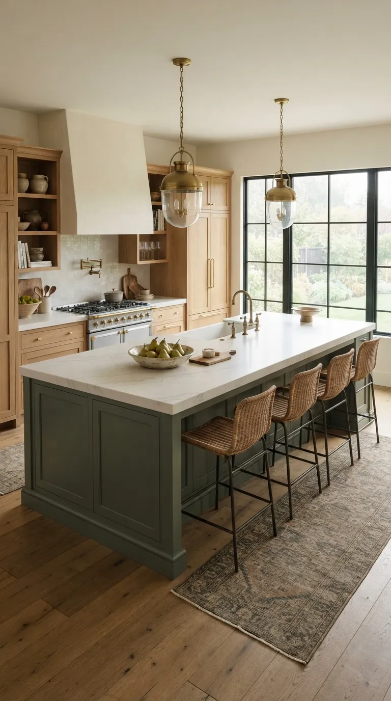 sage green kitchen color ideas Sage Green Island