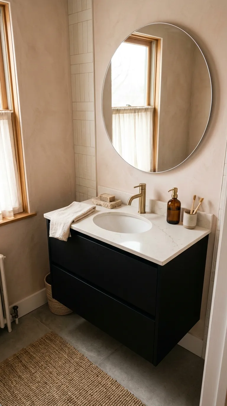 small bathroom vanity ideas Choose a Compact Black Vanity