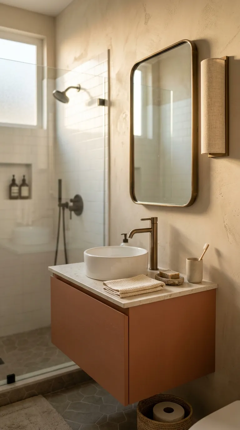 small bathroom vanity ideas Choose a Compact Vanity With a Vessel Sink