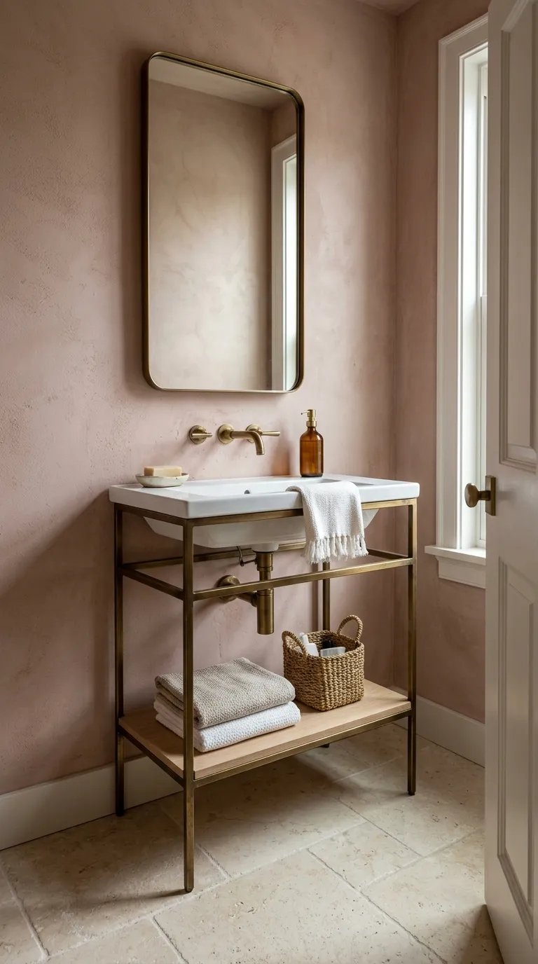 small bathroom vanity ideas Install a Narrow Console-Style Vanity