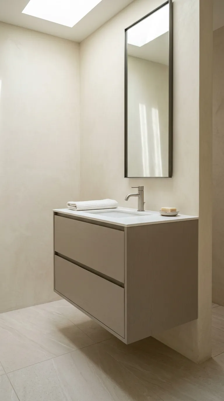 small bathroom vanity ideas Use a Vanity With a Thin Countertop
