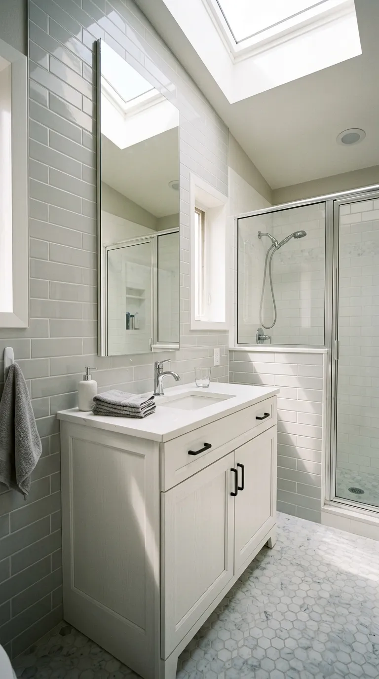 small bathroom vanity ideas Use a White Vanity for a Clean Look