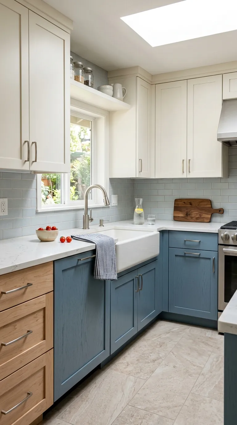 small kitchen color ideas Dusty Blue Details