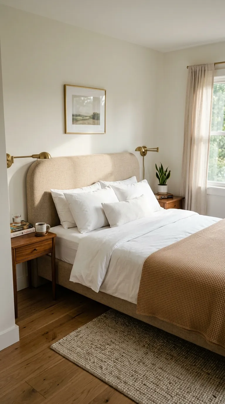 small luxury bedroom decor ideas Choose a Tailored Upholstered Bed