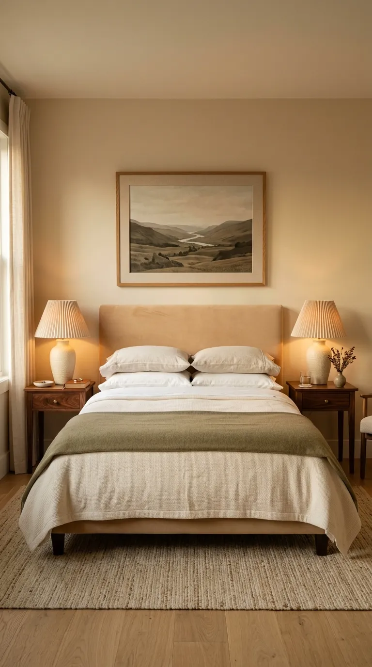 small luxury bedroom decor ideas Frame the Bed With Matching Lamps