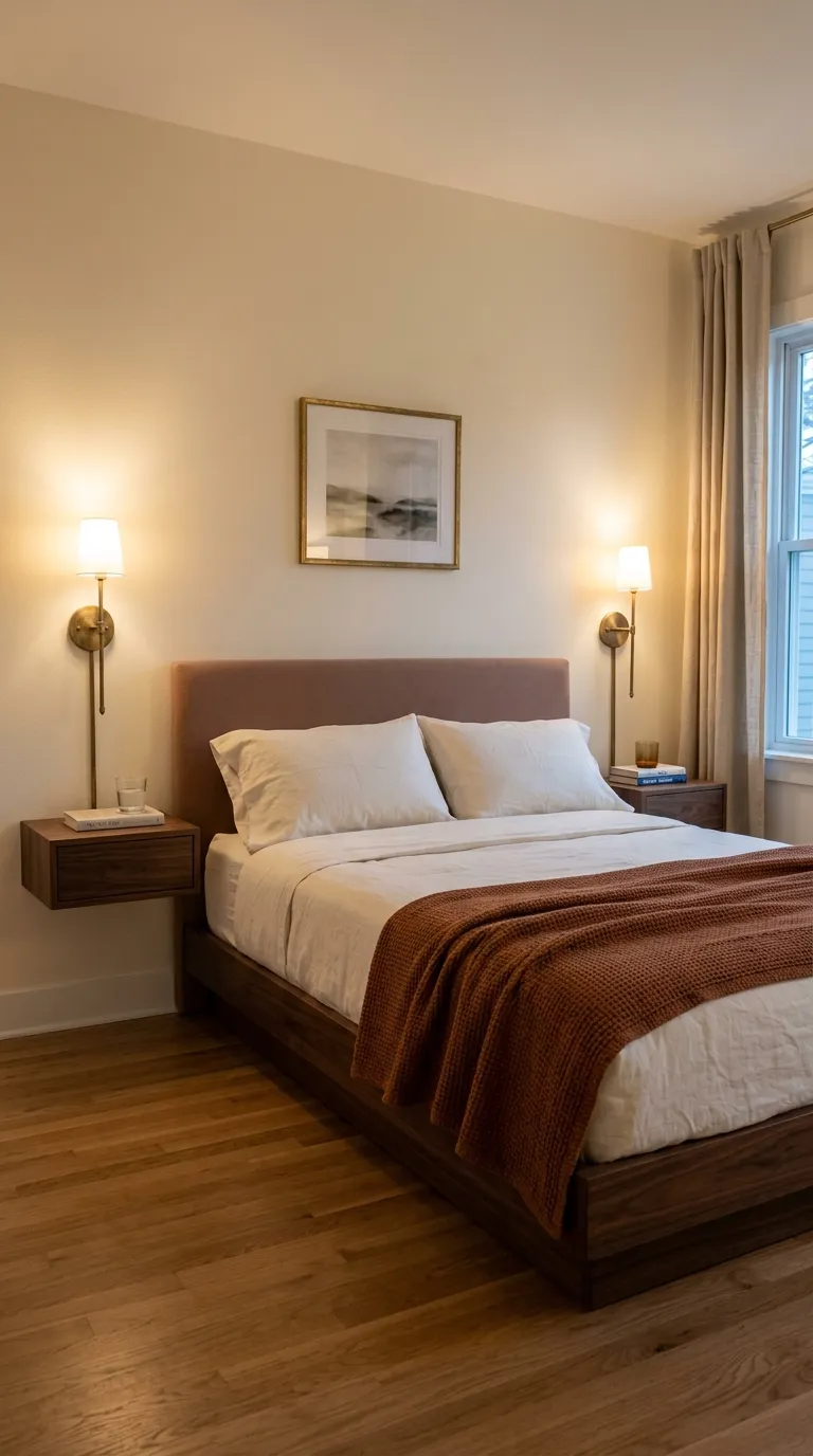 small luxury bedroom decor ideas Install Wall-Mounted Bedside Lights
