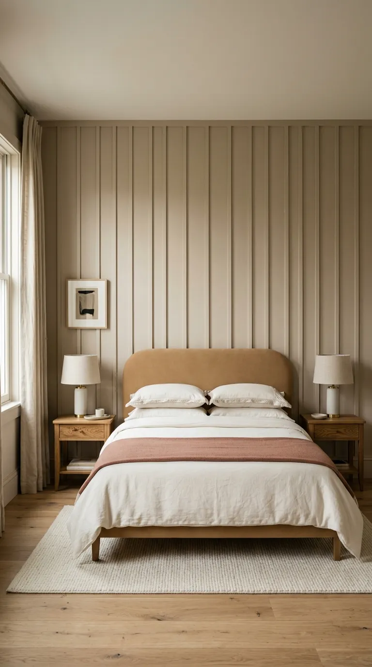 small luxury bedroom decor ideas Use Custom-Look Wall Paneling