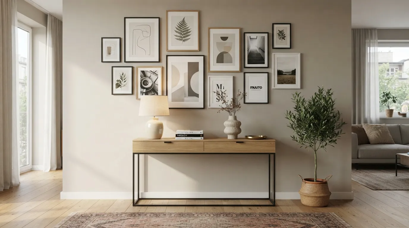 small room setup Compact Gallery Wall