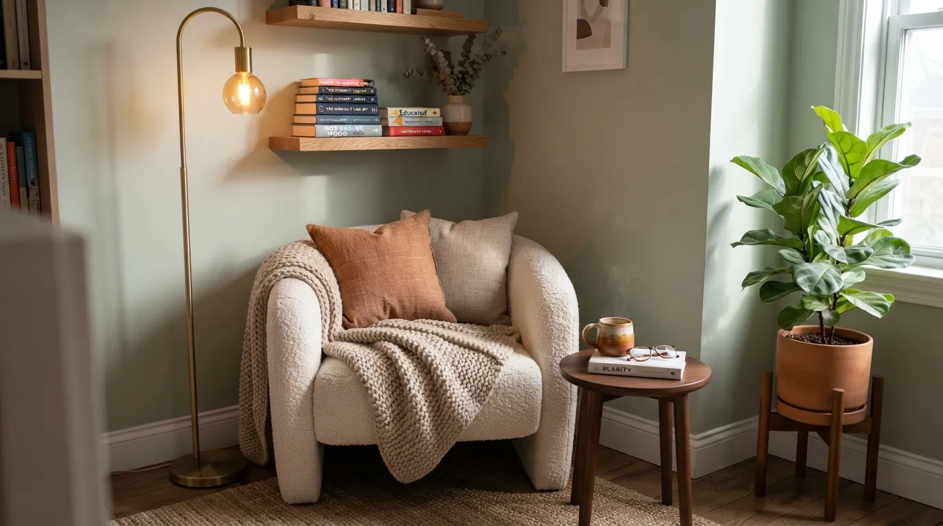 small room setup Corner Reading Nook