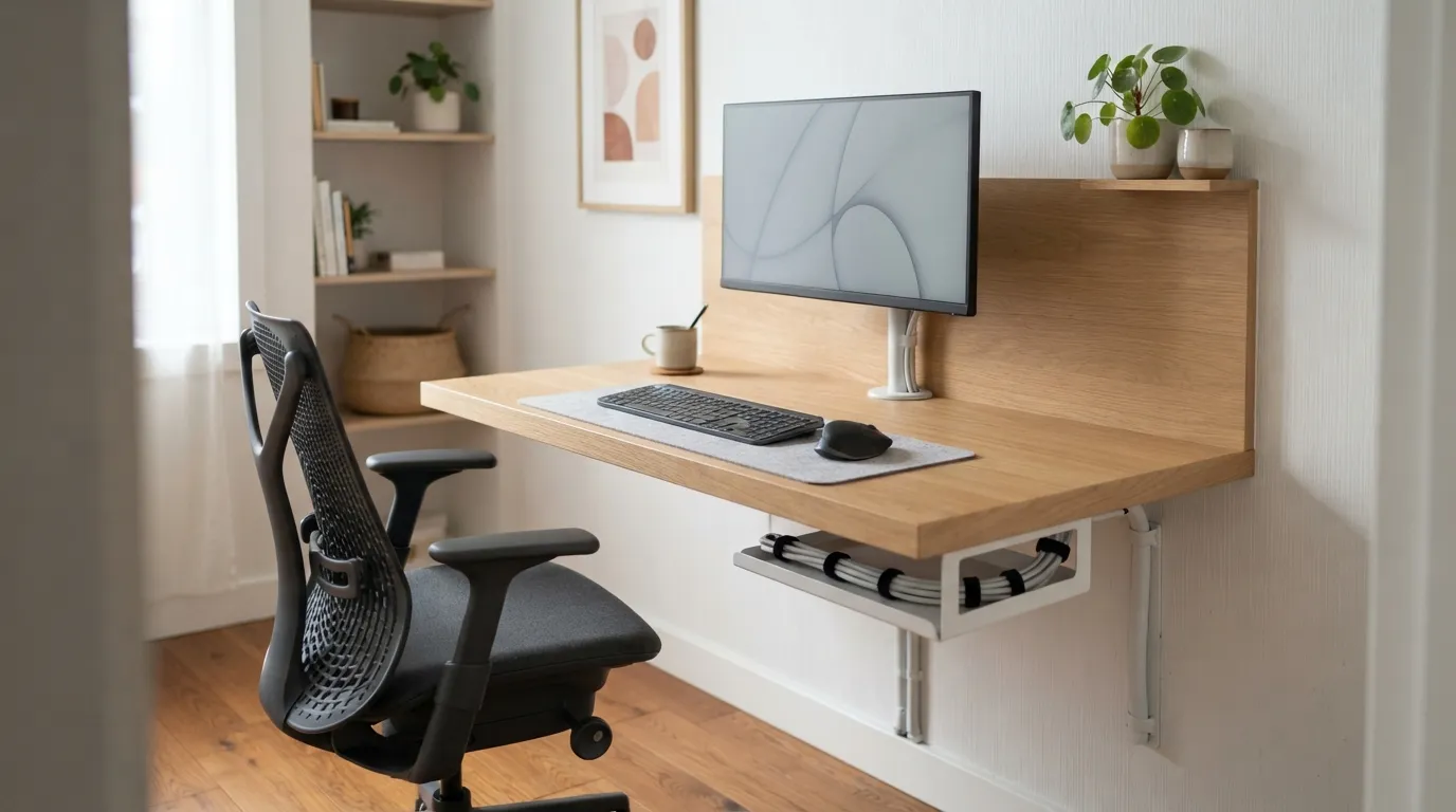 small room setup Hidden Cable Management