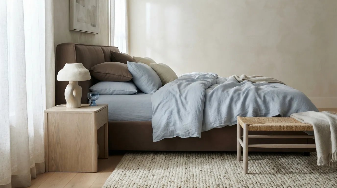 trending color combinations for home Mocha and Pale Blue