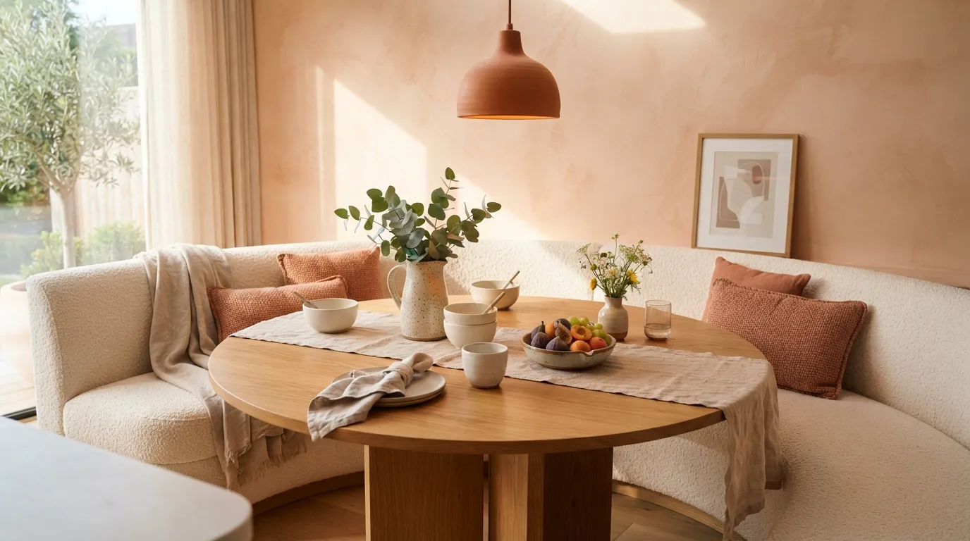 trending color combinations for home Peach and Terracotta