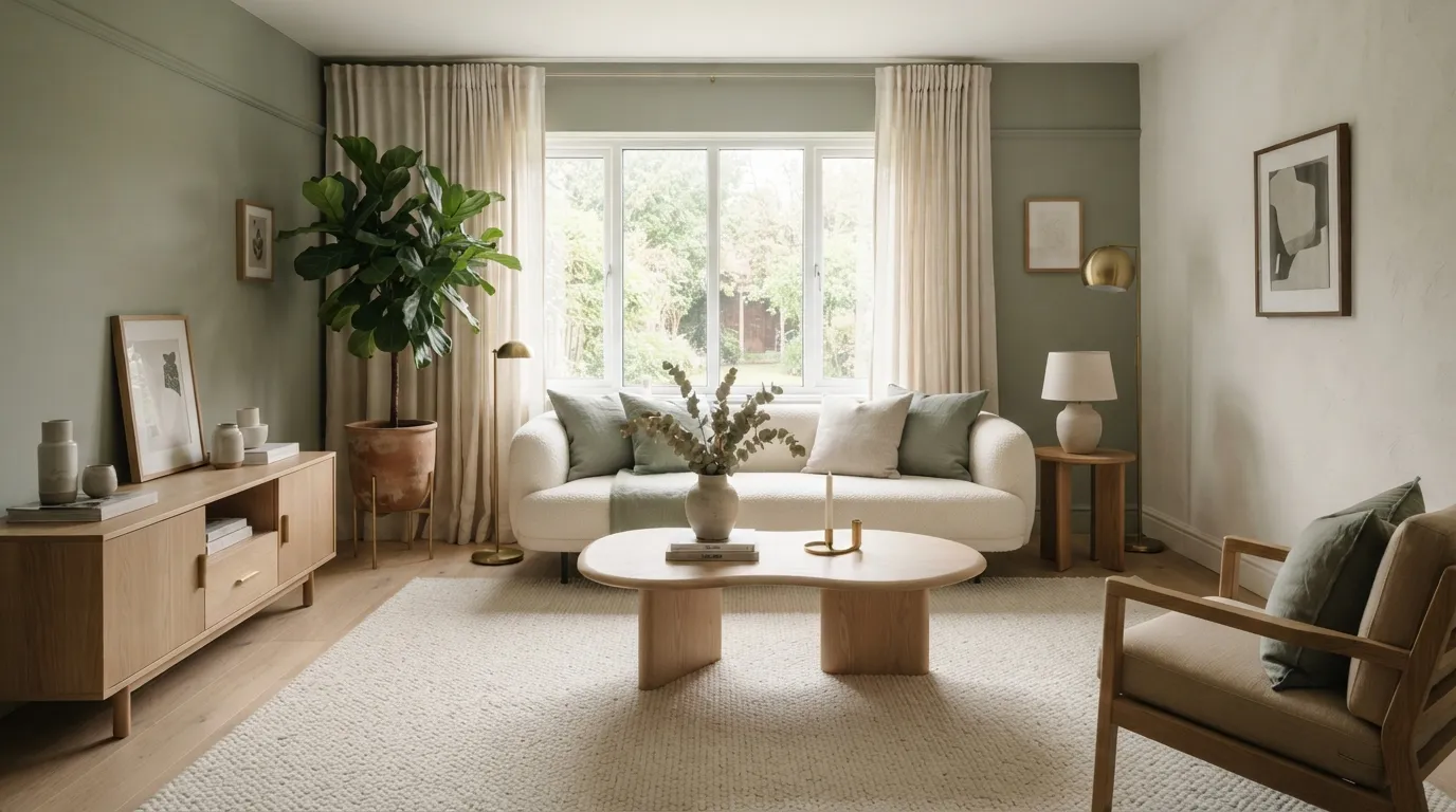 trending color combinations for home Sage and Warm White