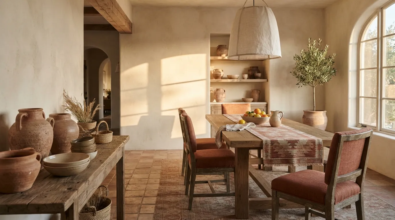 trending color combinations for home Terracotta and Cream